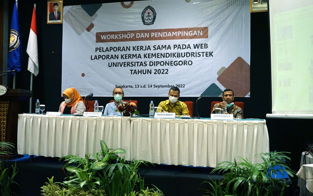 Workshop dan Pendampingan Pelaporan Kerja Sama pada Web Kerma Kemendikbudristek Universitas Diponegoro Tahun 2022